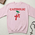 Catholic Cross Cherries Crewneck