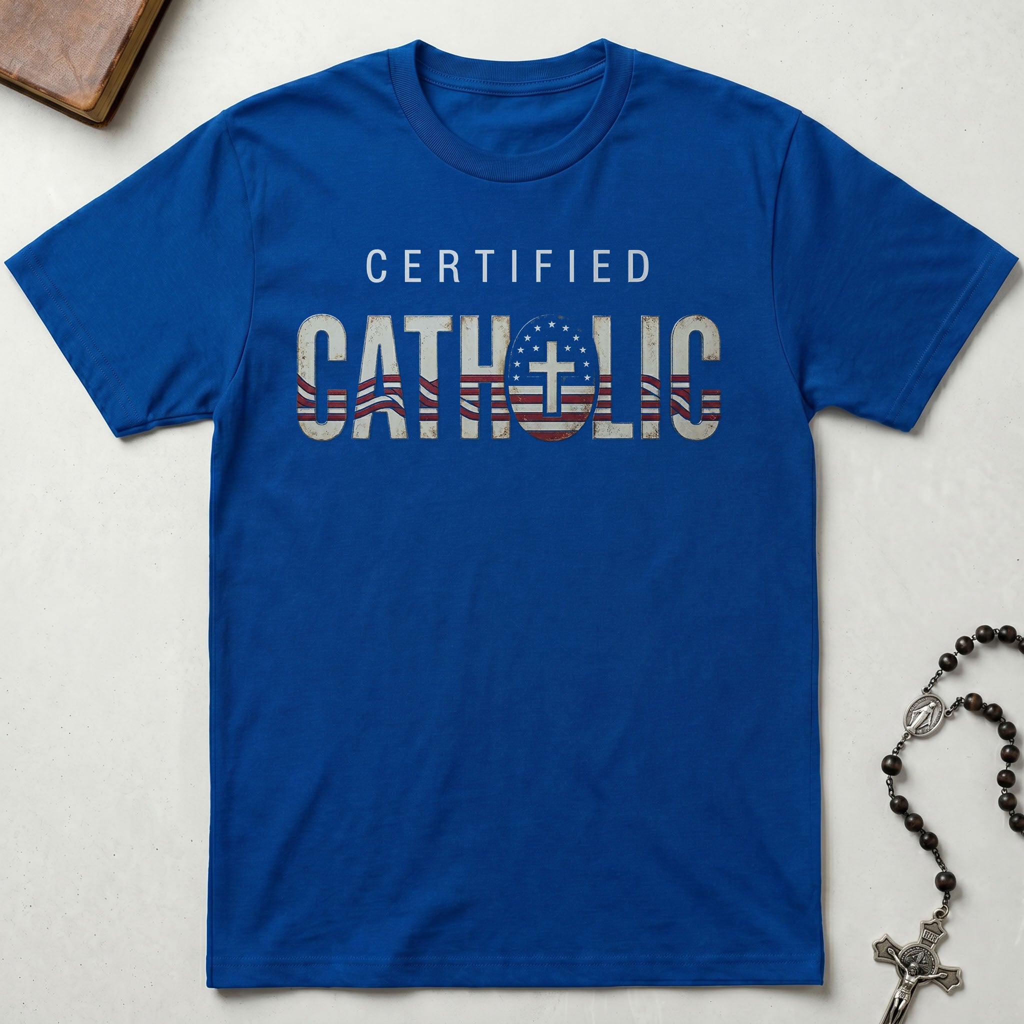 Certified Catholic - Stars & Stripes T-Shirt