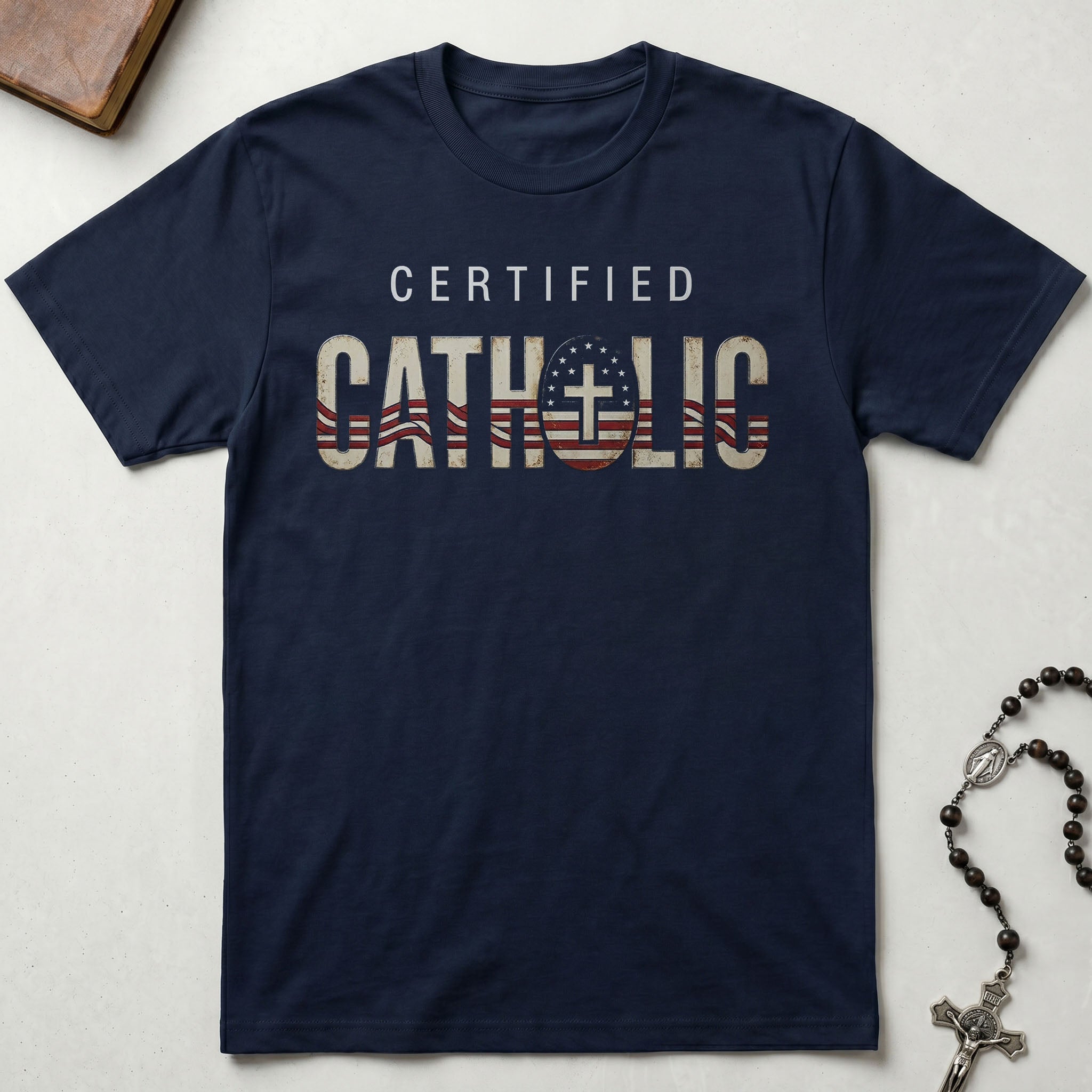 Certified Catholic - Stars & Stripes T-Shirt