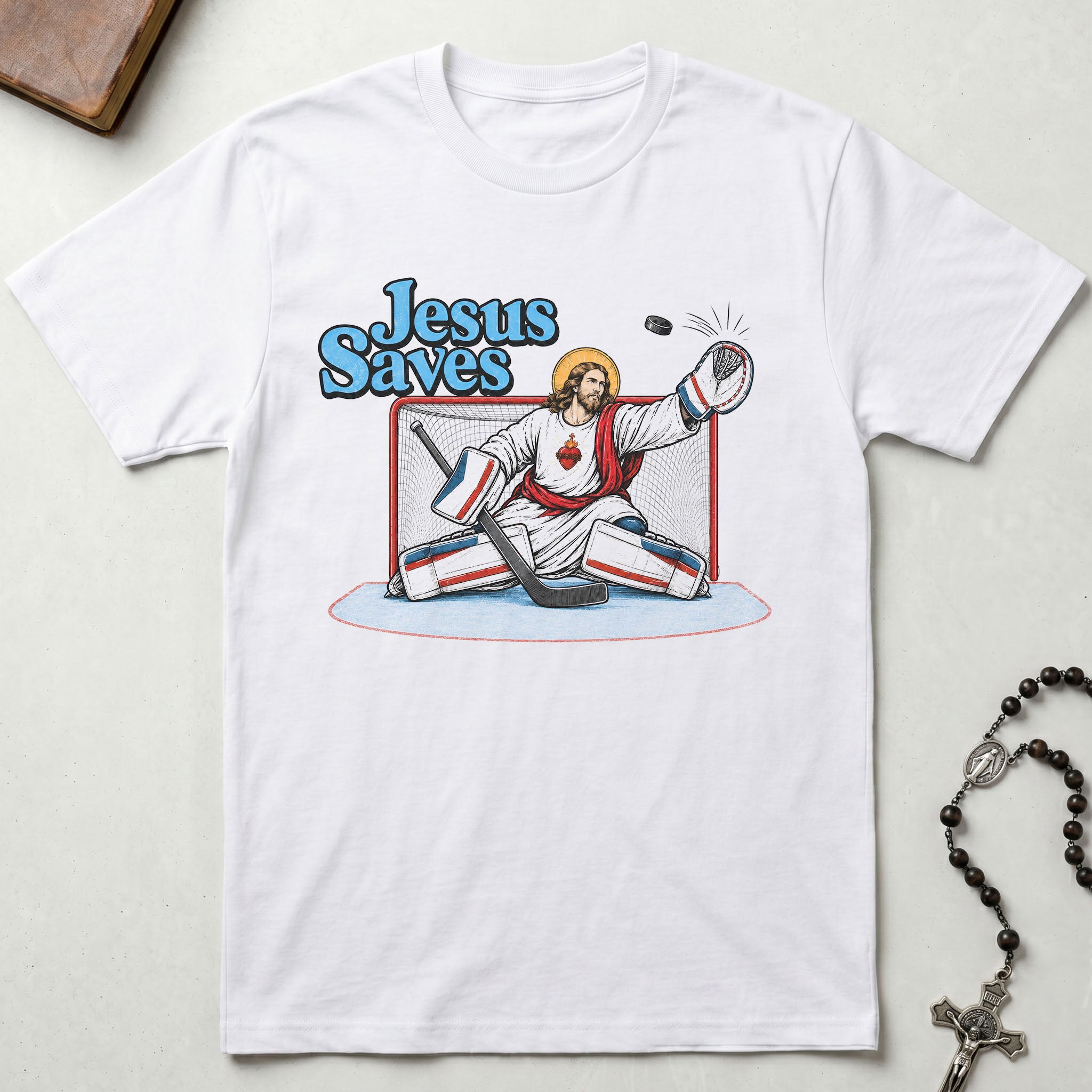 Jesus Saves Hockey T-Shirt