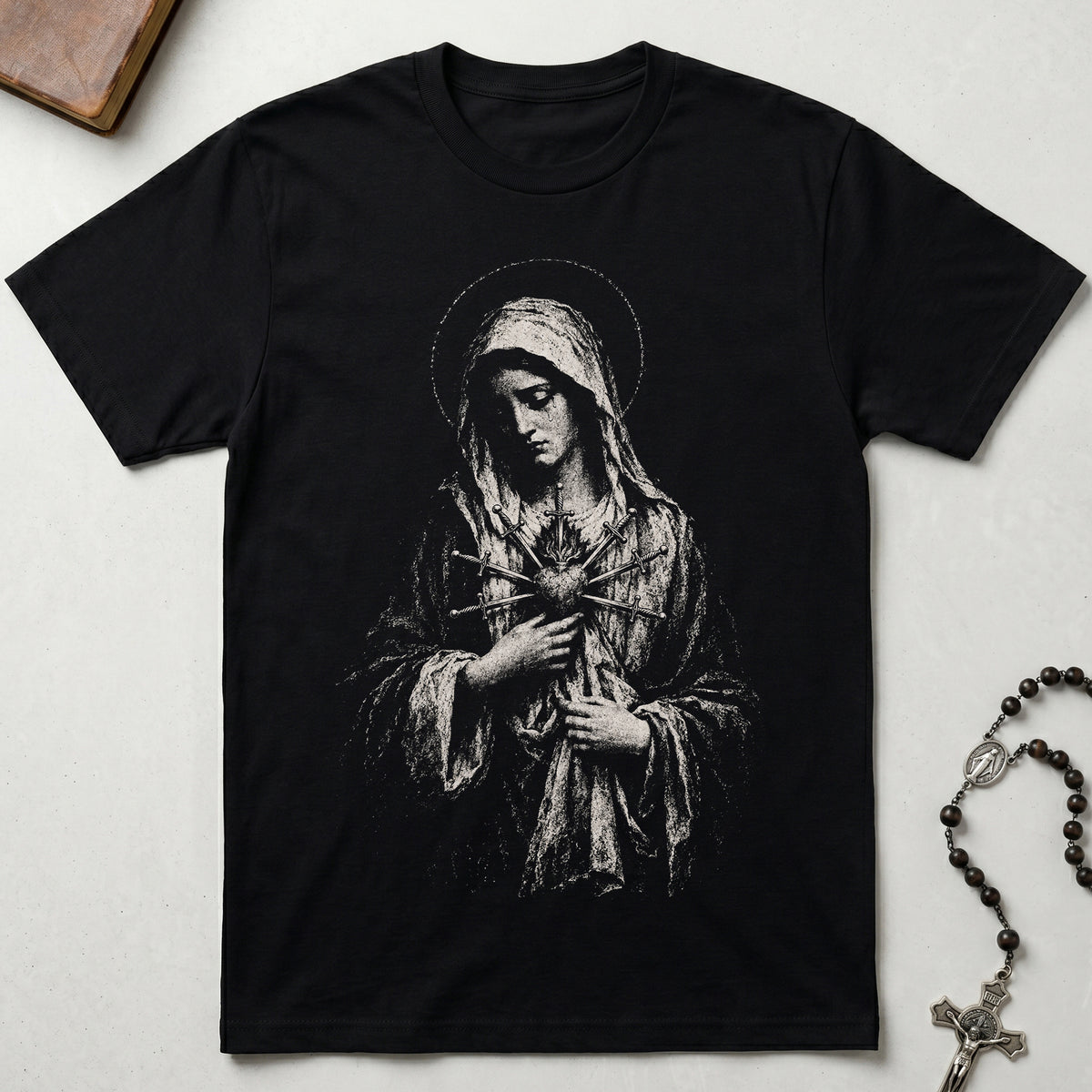 Our Lady of Sorrows Monochrome T-Shirt