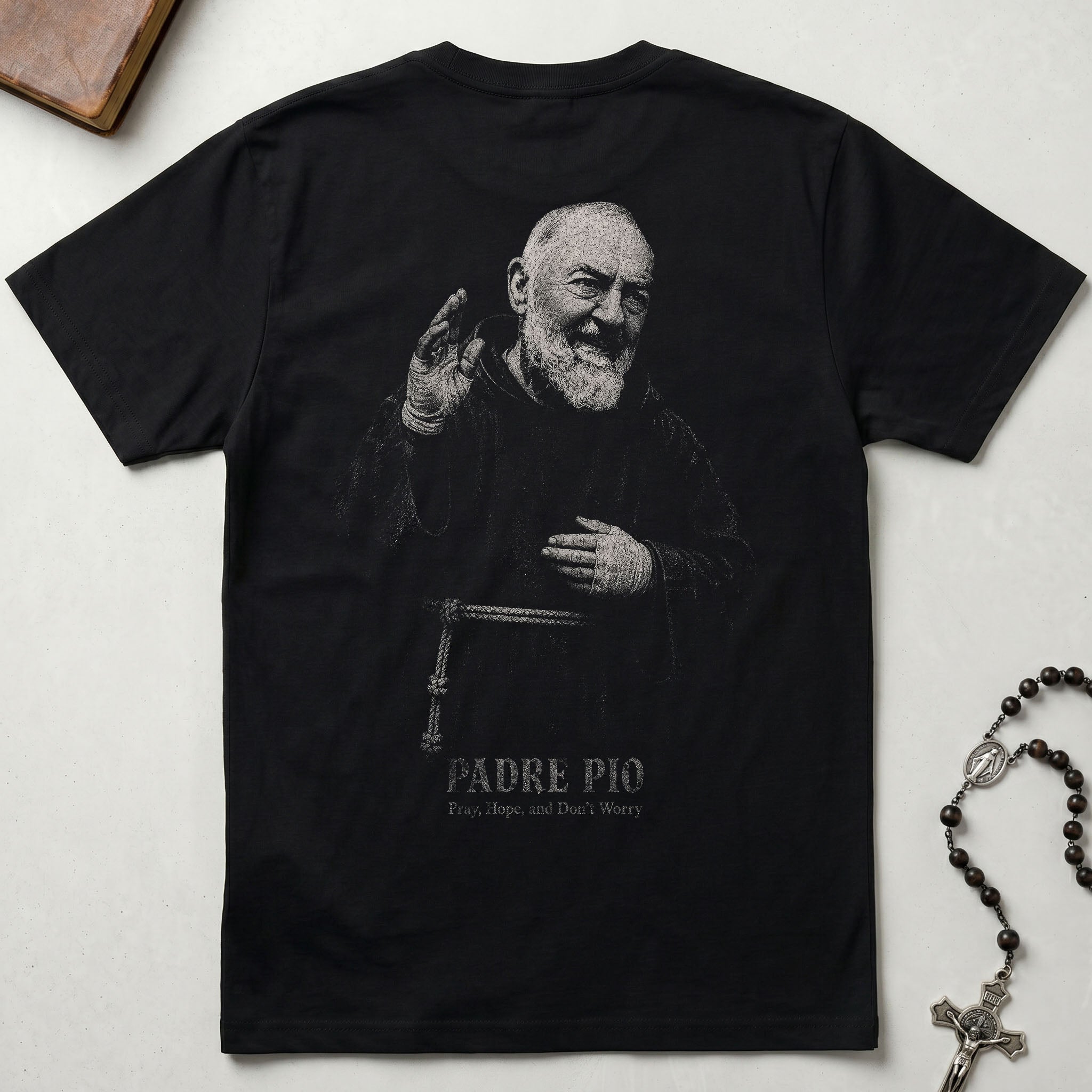Certified Catholic - Padre Pio Wave T-Shirt