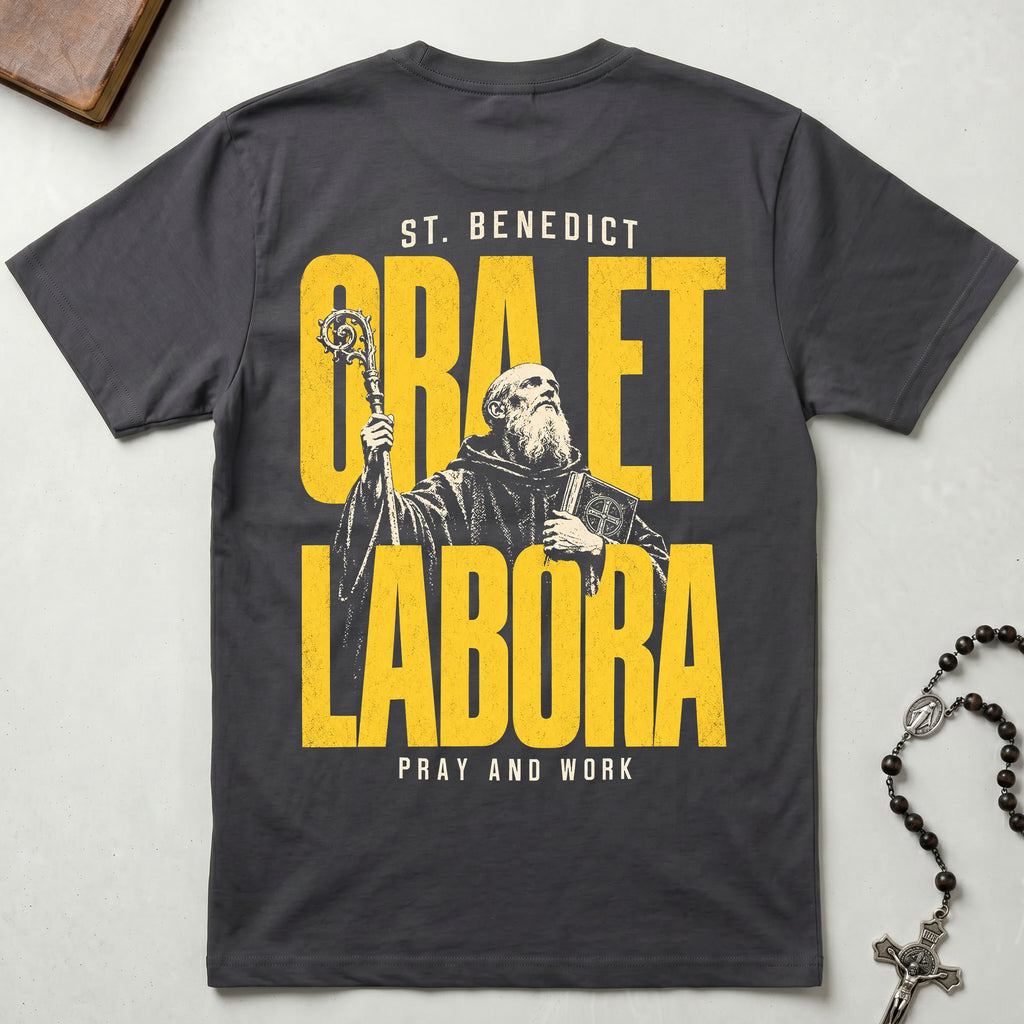 Pray and Work St. Benedict T-Shirt