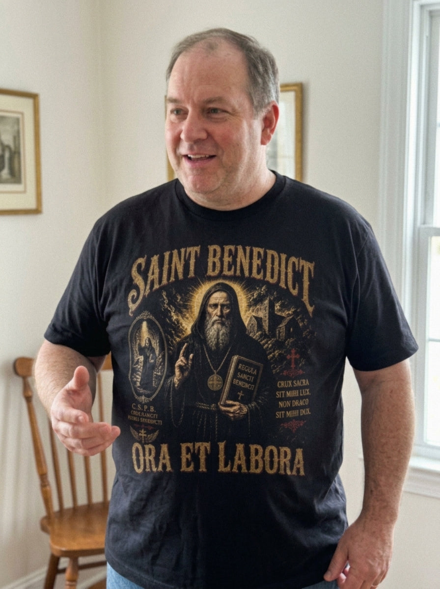 Saint Benedict Ora Et Labora T-Shirt