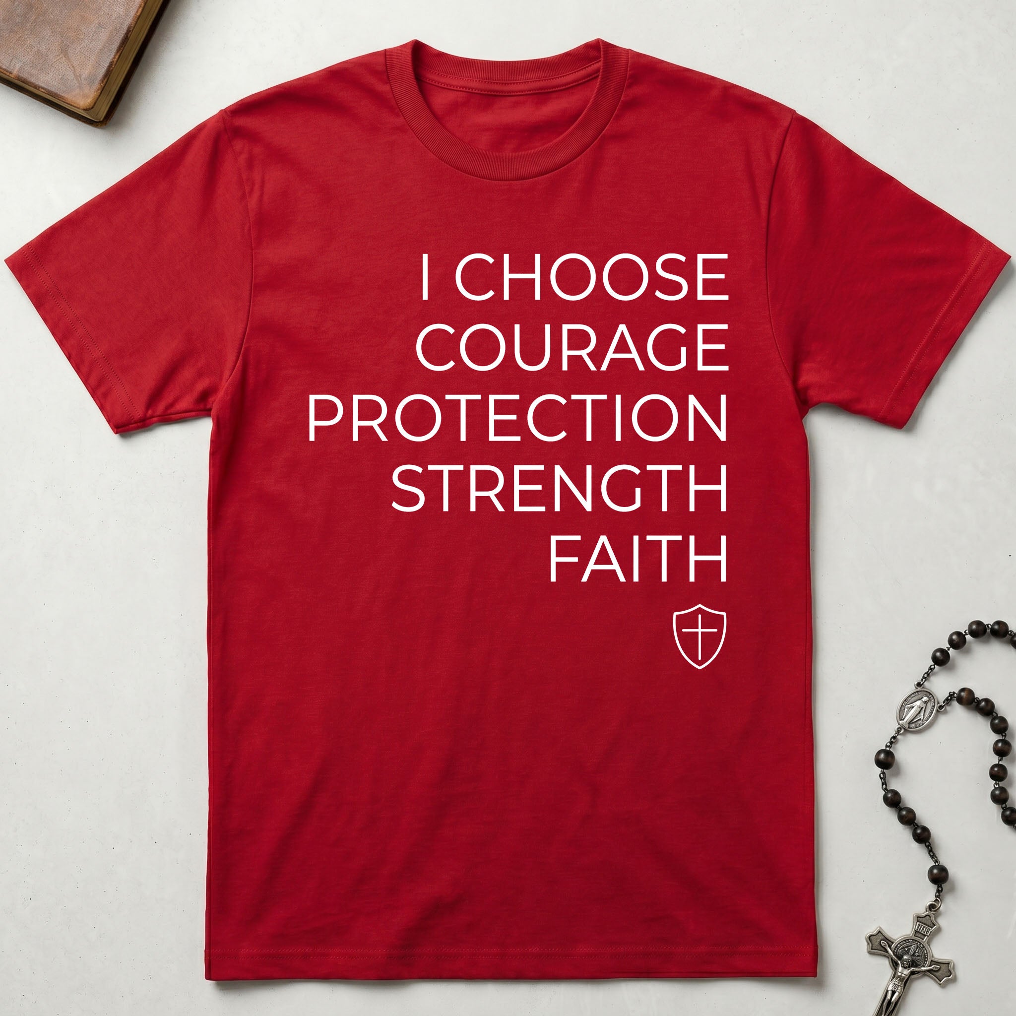 St. Michael I Choose Courage T-Shirt